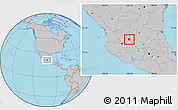 Gray Location Map of San Juan de los Lagos