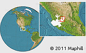 Satellite Location Map of San Juan de los Lagos, highlighted parent region