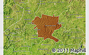 Physical Map of San Juan de los Lagos, satellite outside