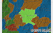 Political Map of San Juan de los Lagos, darken