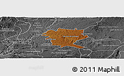 Physical Panoramic Map of San Juan de los Lagos, desaturated