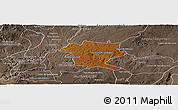 Physical Panoramic Map of San Juan de los Lagos, semi-desaturated