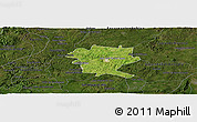 Satellite Panoramic Map of San Juan de los Lagos, darken