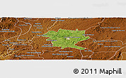 Satellite Panoramic Map of San Juan de los Lagos, physical outside