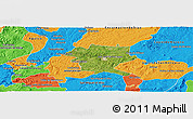 Satellite Panoramic Map of San Juan de los Lagos, political outside
