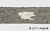 Shaded Relief Panoramic Map of San Juan de los Lagos, darken