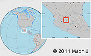 Gray Location Map of San Julian