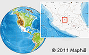 Physical Location Map of San Julian, highlighted country