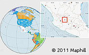 Political Location Map of San Julian, highlighted country