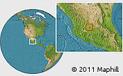 Satellite Location Map of San Julian