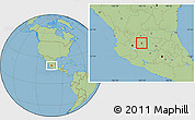 Savanna Style Location Map of San Julian