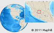 Shaded Relief Location Map of San Julian