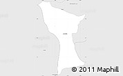 Silver Style Simple Map of San Martin de Bolanos