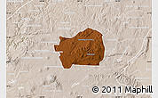 Physical Map of San Miguel el Alto, lighten