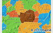 Physical Map of San Miguel el Alto, political outside