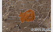 Physical Map of San Miguel el Alto, semi-desaturated