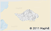 Classic Style 3D Map of San Sebastian del Oeste, single color outside