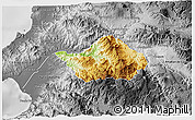 Physical 3D Map of San Sebastian del Oeste, desaturated