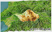 Physical 3D Map of San Sebastian del Oeste, satellite outside