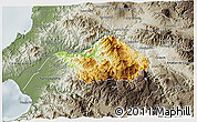 Physical 3D Map of San Sebastian del Oeste, semi-desaturated