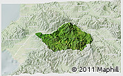 Satellite 3D Map of San Sebastian del Oeste, lighten