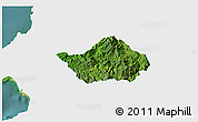 Satellite 3D Map of San Sebastian del Oeste, single color outside