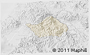 Shaded Relief 3D Map of San Sebastian del Oeste, lighten, desaturated