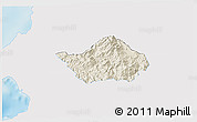 Shaded Relief 3D Map of San Sebastian del Oeste, single color outside