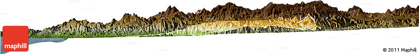 Physical Horizon Map of San Sebastian Del Oeste, darken