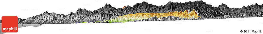 Physical Horizon Map of San Sebastian Del Oeste, darken, desaturated