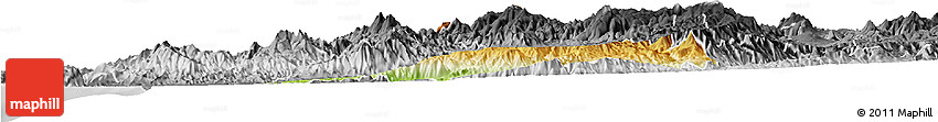 Physical Horizon Map of San Sebastian Del Oeste, desaturated