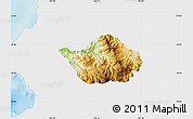 Physical Map of San Sebastian del Oeste, single color outside