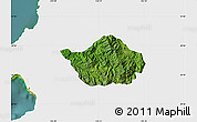 Satellite Map of San Sebastian del Oeste, single color outside