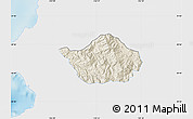 Shaded Relief Map of San Sebastian del Oeste, single color outside