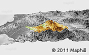 Physical Panoramic Map of San Sebastian del Oeste, desaturated
