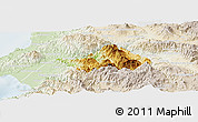 Physical Panoramic Map of San Sebastian del Oeste, lighten