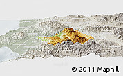 Physical Panoramic Map of San Sebastian del Oeste, lighten, semi-desaturated