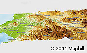 Physical Panoramic Map of San Sebastian del Oeste