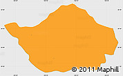 Political Simple Map of San Sebastian del Oeste, single color outside