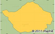 Savanna Style Simple Map of San Sebastian del Oeste, cropped outside