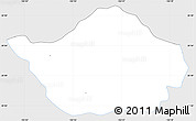 Silver Style Simple Map of San Sebastian del Oeste, single color outside