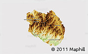 Physical 3D Map of Talpa de Allende, cropped outside