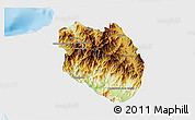 Physical 3D Map of Talpa de Allende, single color outside
