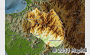 Physical Map of Talpa de Allende, darken