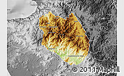 Physical Map of Talpa de Allende, desaturated
