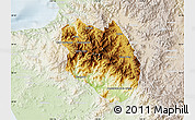 Physical Map of Talpa de Allende, lighten