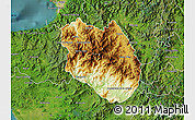 Physical Map of Talpa de Allende, satellite outside