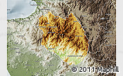 Physical Map of Talpa de Allende, semi-desaturated