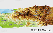 Physical Panoramic Map of Talpa de Allende