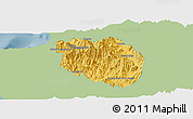 Savanna Style Panoramic Map of Talpa de Allende, single color outside